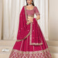 Anaita Red Embroidered Art Silk Designer Lehenga Choli