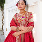 Lorenvalley Green Vichitra Silk Plain with Paithani lace border Lehenga Choli | Swadesiicart