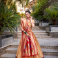 Lorenvalley Chiku Jacquard Silk Paithani Zari Weaving Work Lehenga Choli with Dupatta | Swadesiicart