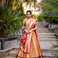 Lorenvalley Chiku Jacquard Silk Paithani Zari Weaving Work Lehenga Choli with Dupatta | Swadesiicart
