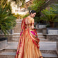 Lorenvalley Chiku Jacquard Silk Paithani Zari Weaving Work Lehenga Choli with Dupatta | Swadesiicart