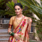 Lorenvalley Chiku Jacquard Silk Paithani Zari Weaving Work Lehenga Choli with Dupatta | Swadesiicart