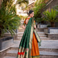 Lorenvalley Orange Jacquard Silk Paithani Zari Weaving Work Lehenga Choli with Dupatta | Swadesiicart