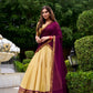 Lorenvalley Fashion Cream Kanchipuram Zari Weaving Work Lehenga Choli with Dupatta - Swadesiicart