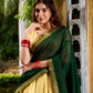 Lorenvalley Fashion Cream Kanchipuram Zari Weaving Work Lehenga Choli with Dupatta - Swadesiicart