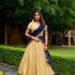 Lorenvalley Fashion Cream Kanchipuram Zari Weaving Work Lehenga Choli with Dupatta - Swadesiicart
