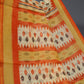 Shades of Cream And Orange Colour Blouse Patola Print Semi Chanderi Saree By Gayathri Reddy Designer Studio | Swadesiicart