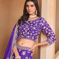 Anaita Lavender Embroidered Heavy Organza Designer Lehenga With Blouse