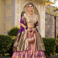Lorenvalley Fashion Peach Jacquard Silk Paithani Weaving Zari Work Lehenga Choli with Dupatta | Swadesiicart