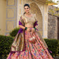 Lorenvalley Fashion Peach Jacquard Silk Paithani Weaving Zari Work Lehenga Choli with Dupatta | Swadesiicart