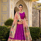 Lorenvalley Fashion Purple Jacquard Silk Paithani Weaving Zari Work Lehenga Choli with Dupatta | Swadesiicart