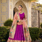 Lorenvalley Fashion Purple Jacquard Silk Paithani Weaving Zari Work Lehenga Choli with Dupatta | Swadesiicart