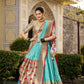 Lorenvalley Fashion Skyblue Jacquard Silk Paithani Weaving Zari Work Lehenga Choli with Dupatta - Swadesiicart