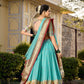Lorenvalley Fashion Skyblue Jacquard Silk Paithani Weaving Zari Work Lehenga Choli with Dupatta - Swadesiicart