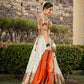 Lorenvalley Fashion White Jacquard Silk Paithani Weaving Zari Work Lehenga Choli with Dupatta | Swadesiicart