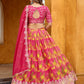 Anaita Magenta Art Silk Lehenga Choli With Tabby Silk Print