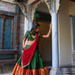 Lorenvalley Green Narayan Pattu Fabric with Zari Weaving Work Lehenga Choli | Swadesiicart