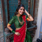 Lorenvalley Green Narayan Pattu Fabric with Zari Weaving Work Lehenga Choli | Swadesiicart