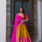 Lorenvalley Mustard Narayan Pattu Fabric with Zari Weaving Work Lehenga Choli | Swadesiicart