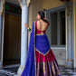 Lorenvalley Pink Narayan Pattu Fabric with Zari Weaving Work Lehenga Choli | Swadesiicart