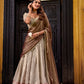 Lorenvalley Fashion Cream Dupion Silk Zari Weaving Work Lehenga Choli with Dupatta - Swadesiicart