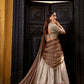 Lorenvalley Fashion Cream Dupion Silk Zari Weaving Work Lehenga Choli with Dupatta - Swadesiicart