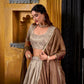 Lorenvalley Fashion Cream Dupion Silk Zari Weaving Work Lehenga Choli with Dupatta - Swadesiicart