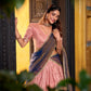 Lorenvalley Fashion Lightpink Dupion Silk Zari Weaving Work Lehenga Choli with Dupatta - Swadesiicart