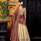 Lorenvalley Fashion Yellow Dupion Silk Zari Weaving Work Lehenga Choli with Dupatta - Swadesiicart