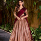 Lorenvalley Fashion Peach Dupion Silk Zari Weaving Work Lehenga Choli with Dupatta - Swadesiicart