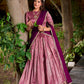 Lorenvalley Fashion Pink Dupion Silk Zari Weaving Work Lehenga Choli with Dupatta - Swadesiicart
