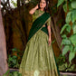Lorenvalley Fashion Pista Dupion Silk Zari Weaving Work Lehenga Choli with Dupatta - Swadesiicart