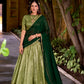 Lorenvalley Fashion Pista Dupion Silk Zari Weaving Work Lehenga Choli with Dupatta - Swadesiicart