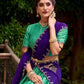 Lorenvalley Fashion Green Poly Cotton Zari Weaving Work Lehenga Choli with Dupatta - Swadesiicart