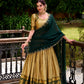 Lorenvalley Fashion Cream Poly Cotton Zari Weaving Work Lehenga Choli with Dupatta - Swadesiicart