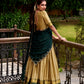 Lorenvalley Fashion Cream Poly Cotton Zari Weaving Work Lehenga Choli with Dupatta - Swadesiicart