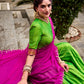 Lorenvalley Fashion Parrot Green Poly Cotton Zari Weaving Work Lehenga Choli with Dupatta - Swadesiicart