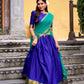 Lorenvalley Fashion Royalblue Poly Cotton Zari Weaving Work Lehenga Choli with Dupatta - Swadesiicart