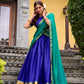 Lorenvalley Fashion Royalblue Poly Cotton Zari Weaving Work Lehenga Choli with Dupatta - Swadesiicart