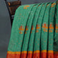 Sea Green Colour With Orange Blouse Cotton Brasso Saree By Gayathri Reddy Designer Studio | Swadesiicart