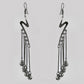 VOJ Women Rhodium-Plated Drop Chain Earrings Stainless Steel Drops & Danglers - Swadesiicart