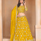Anaita Yellow Embroidered Heavy Organza Designer Lehenga With Blouse