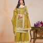 Anaita Mehendi Embroidered Gold Crush Salwar Suit