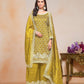 Anaita Mehendi Embroidered Gold Crush Salwar Suit