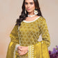 Anaita Mehendi Embroidered Gold Crush Salwar Suit
