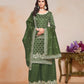 Anaita Green Embroidered Gold Crush Salwar Suit