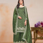 Anaita Green Embroidered Gold Crush Salwar Suit