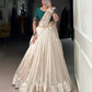 Lorenvalley Fashion White Poly Tasar Viscose Border Lehenga Choli with Dupatta | Swadesiicart