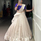 Lorenvalley Fashion White Poly Tasar Viscose Border Lehenga Choli with Dupatta | Swadesiicart