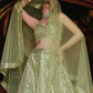 Anaita Green Net Lehenga Choli With Embroidery & Sequence Work